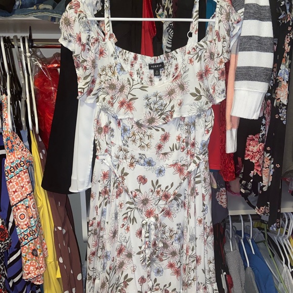 Floral Off the Shoulder Dress - Picture 1 of 1